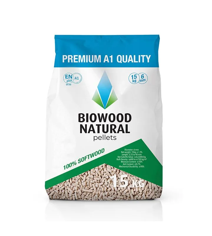 Biowood Natural | Träpellets 6mm